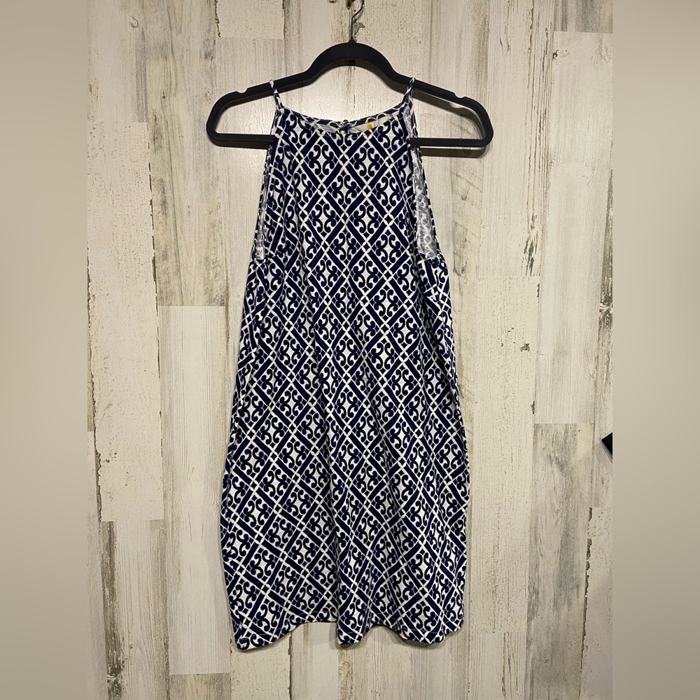 NWT Boden Blue White Racer Neck Jersey Mini Dress 8 - Picture 2 of 11